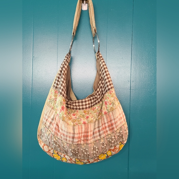 ☀ Floral Patchwork Hobo Bag - Picture 2 of 11
